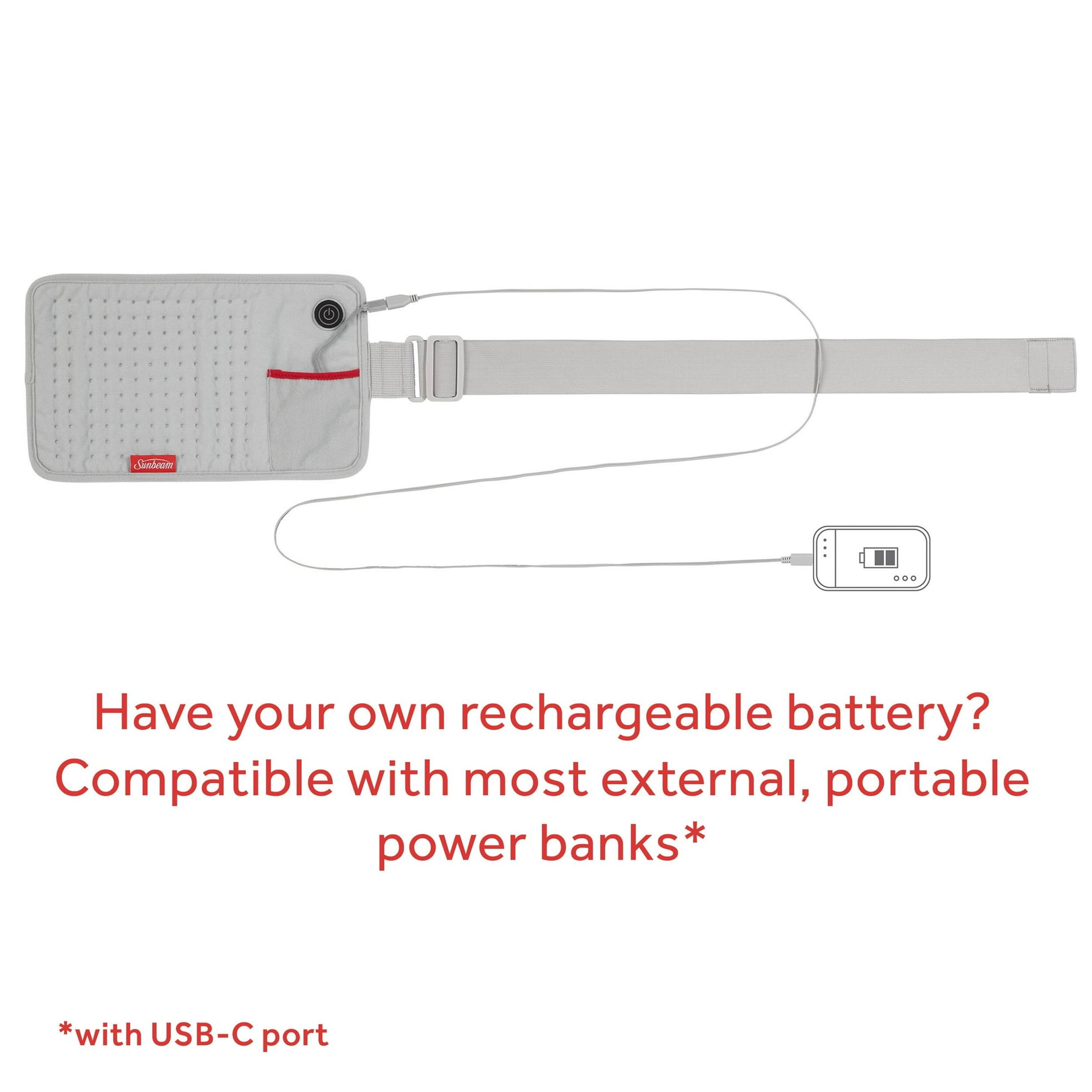 Have your own rechargeable battery? Compatible with most external, portable power banks* *with USB-C port