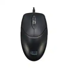 Front. Adesso - Adesso HC3003US USB 2.0 3-Button Desktop Optical Scroll USB Mouse - Black - Black.