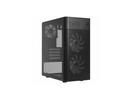 In Win - CT Series 17.1L Micro-ATX Mini Tower - Black, Tempered Glass, Mesh, 450W PSU - Black