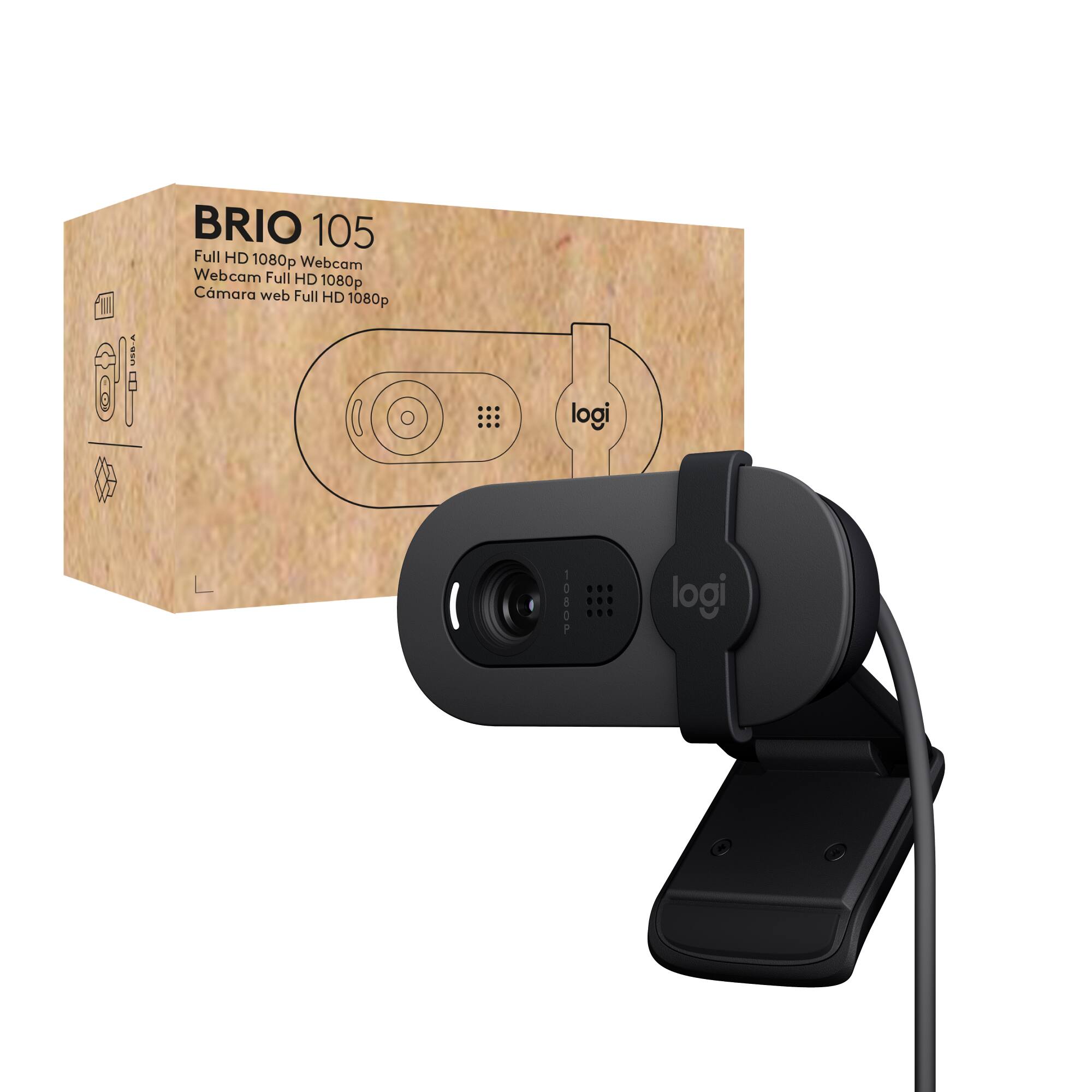 BRIO 105 Full HD 1080p Webcam  
Webcam Full HD 1080p  
Cámara web Full HD 1080p  
logi 1080P - logi
