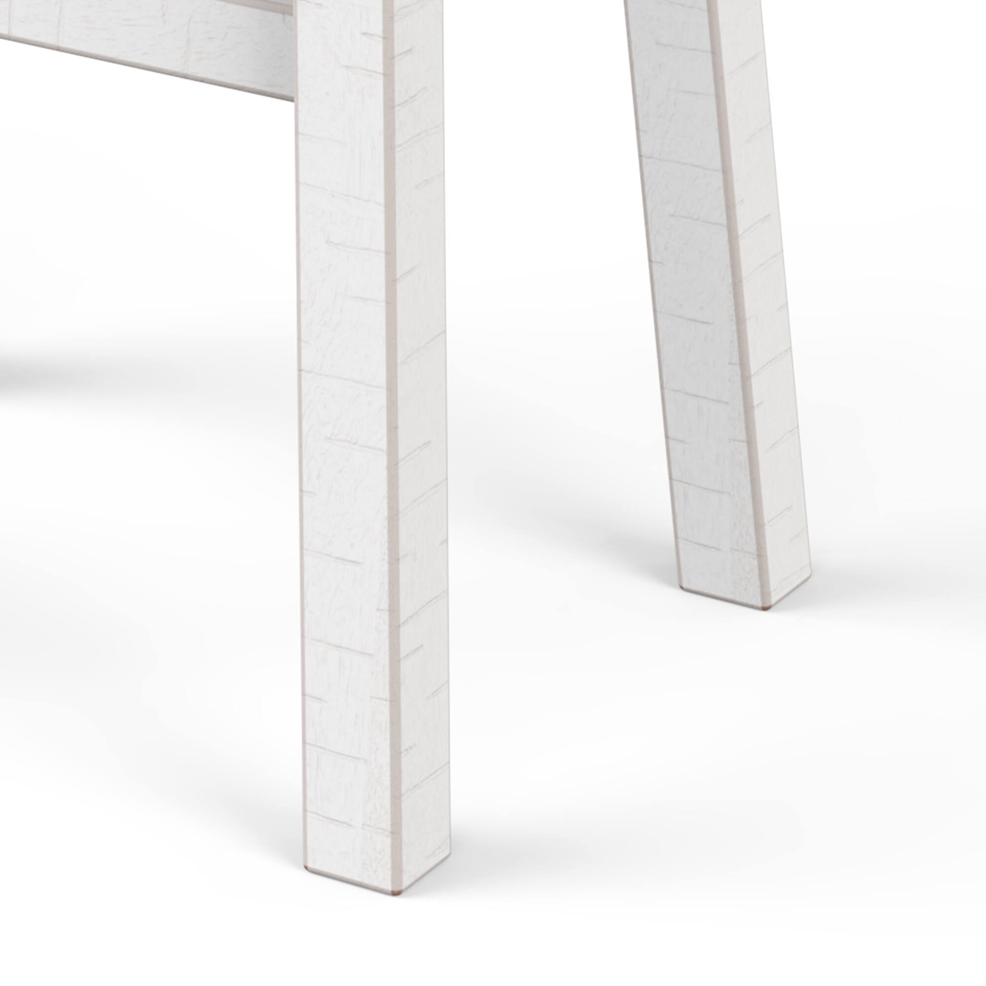 Alt View 4. Vaczon - Modern 29 Inch Bar Stools Set of 2, Solid Wood Base, Contour Seat for Kitchen Counter Bar - White.