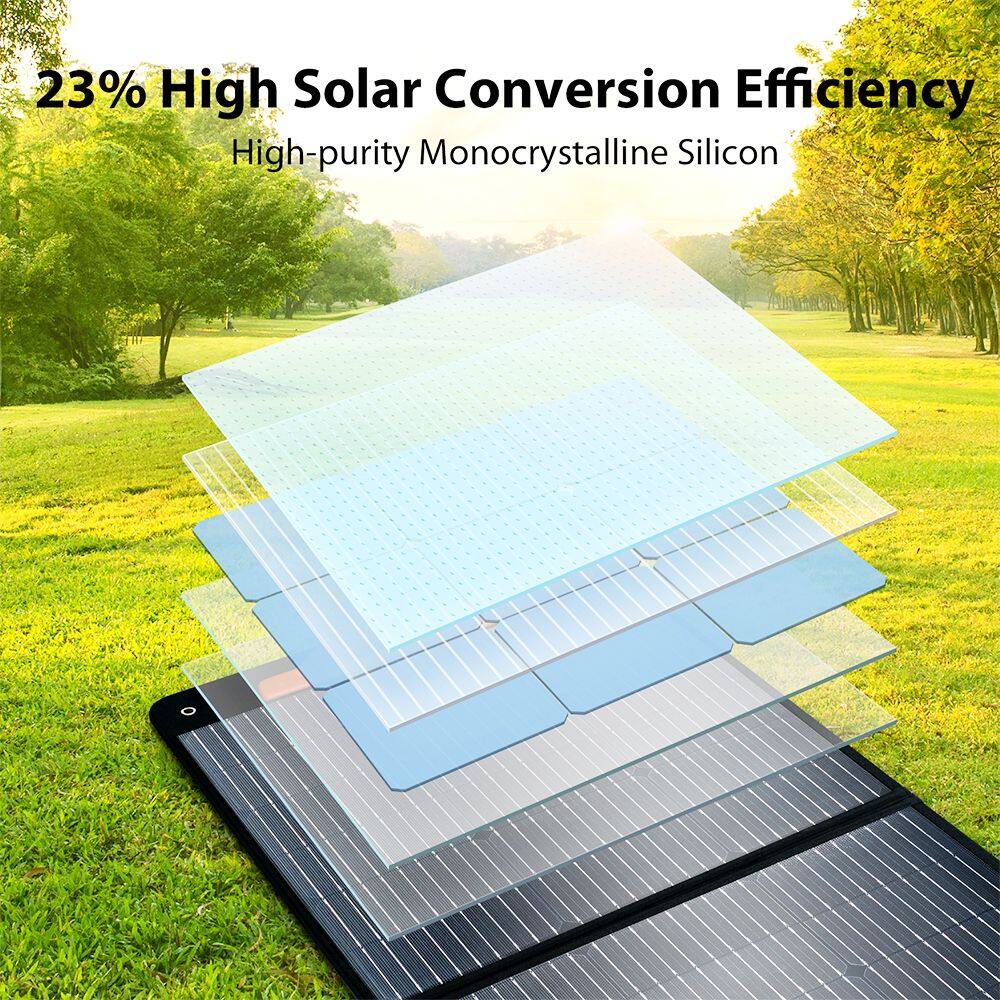 23% High Solar Conversion Efficiency  
High-purity Monocrystalline Silicon