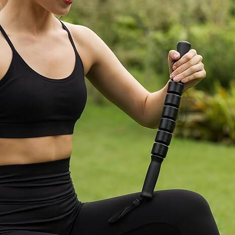 Alt View 1. Amber Sporting Goods - Yoga Gear Massage Stick - Black.