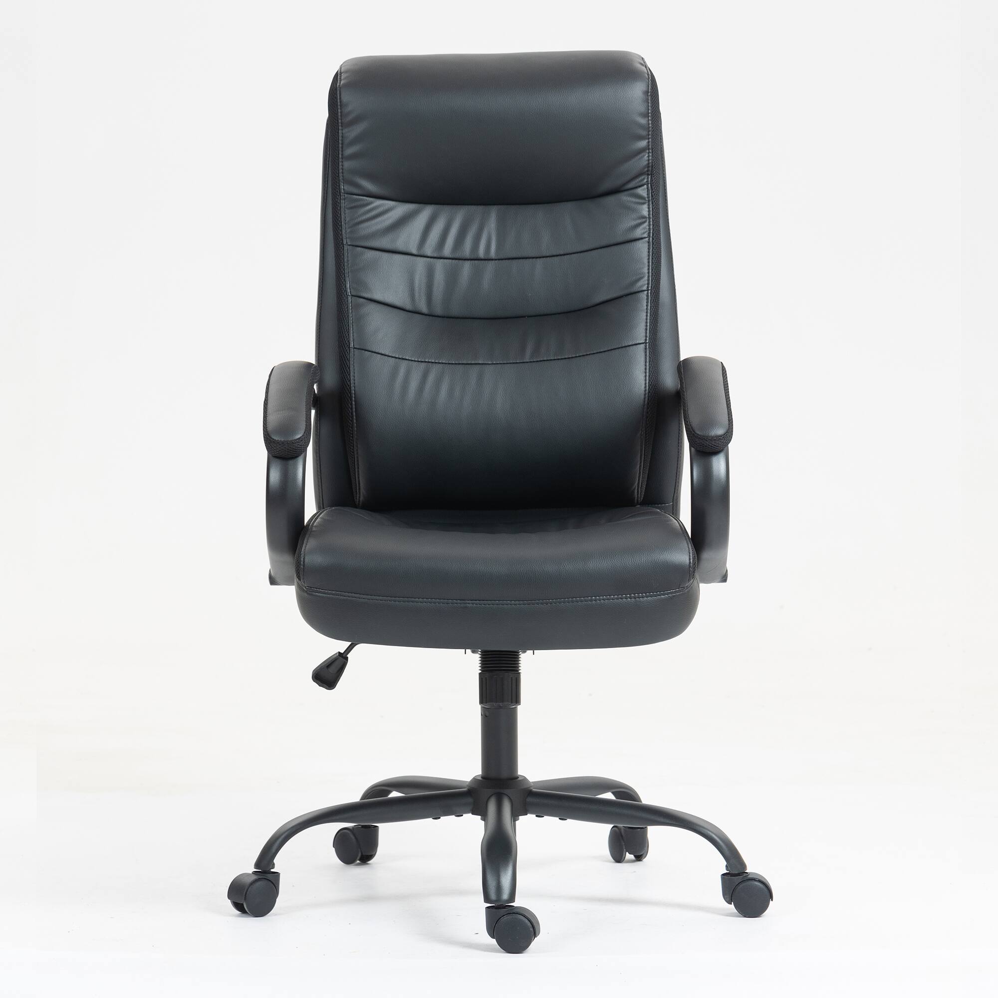 Angle. Spaco - Spaco Ergonomic High Back PU Leather Executive Office Chair, Adjustable Swivel Desk Chair,Lumbar Support for Home Office - Black.