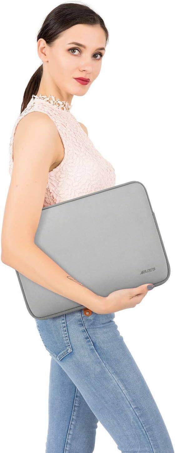 Alt View 1. mosiso - 13-13.3 inch Laptop Sleeve Bag for MacBook Air Pro 13 14 HP Dell ASUS Lenovo, Neoprene Computer Sleeve with Small Case - Gray.
