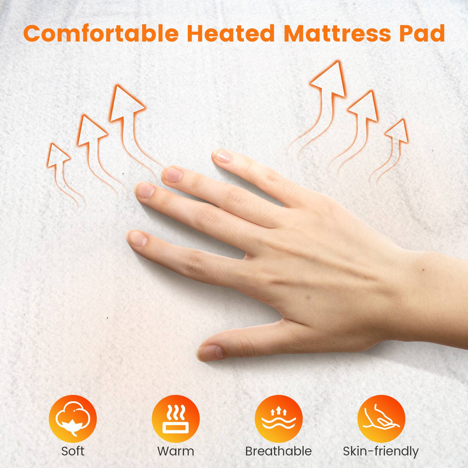 Comfortable Heated Mattress Pad

- Soft
- Warm
- Breathable
- Skin-friendly