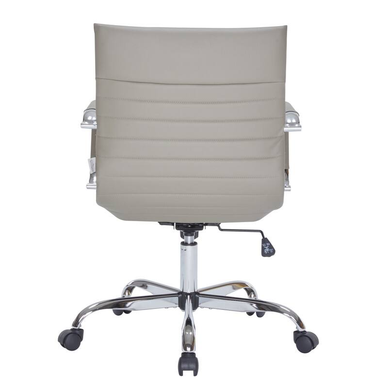Alt View 7. LeisureMod - Harris Mid-Back Leather Office Chair Adjustable Height Tilt Computer Task Chair with 360-Degree Swivel - Tan.