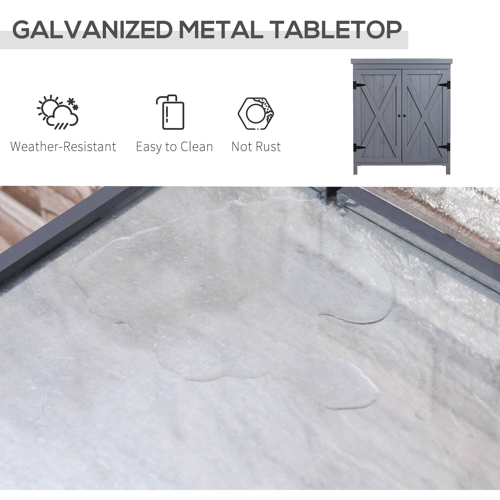 GALVANIZED METAL TABLETOP

- Weather-Resistant
- Easy to Clean
- Not Rust