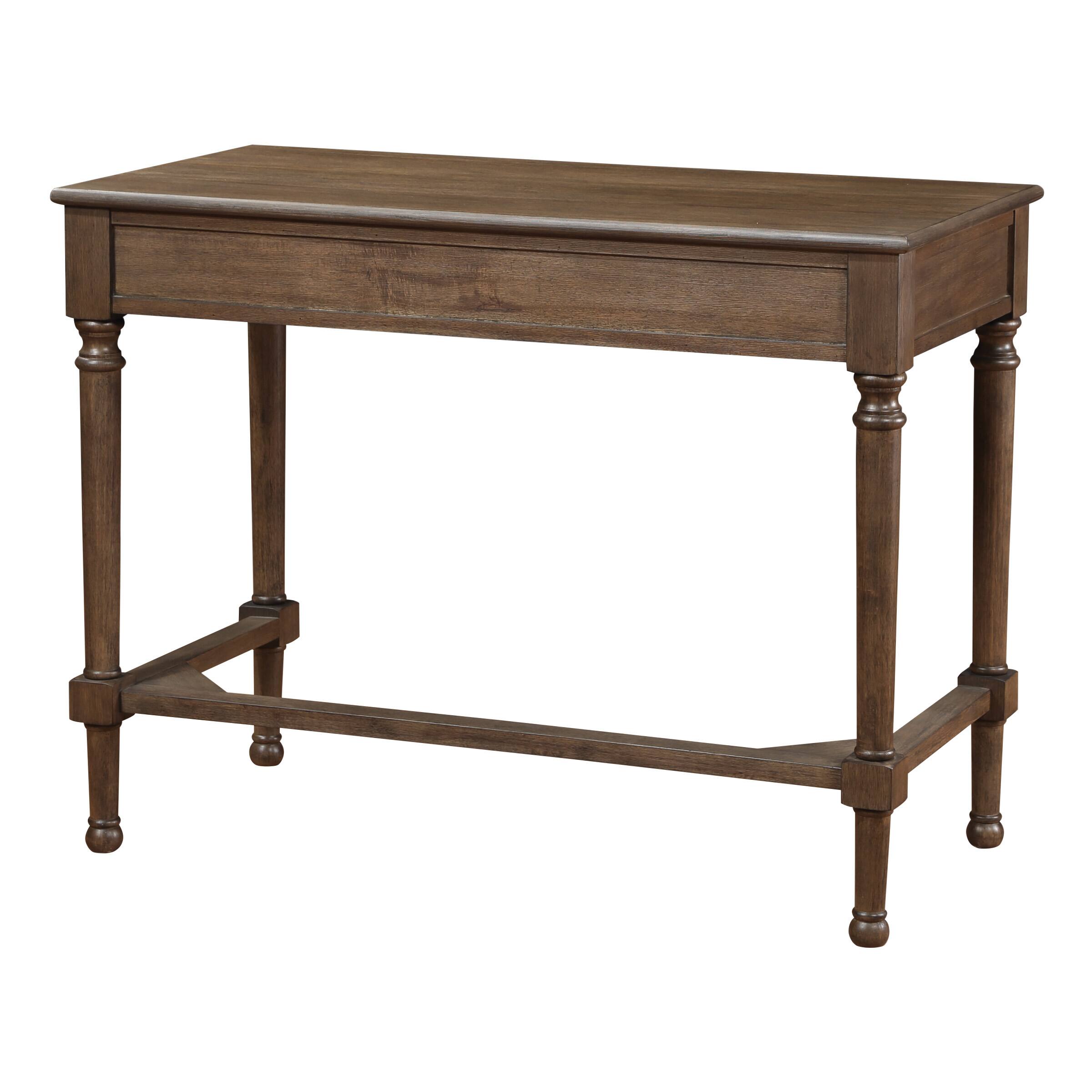 Alt View 11. OSP Home Furnishings - Marna Writing Desk with Drawer in Black - Brown Oak.