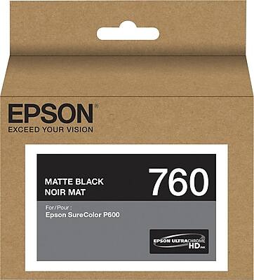 EPSON  
EXCEED YOUR VISION  

MATTE BLACK  
NOIR MAT  

For/Pour:  
Epson SureColor P600  

760  

EPSON ULTRACHROME HD