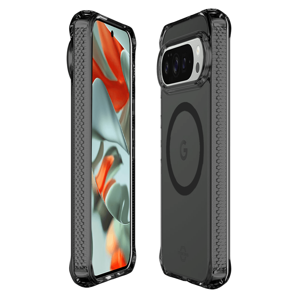 Alt View 1. Itskins - HYBRID R // CLEAR MagSafe Case for Google Pixel 10 Pro XL - Black.