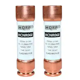 HQRP - 60 Amp 250 V RK5 Dual Element Time-Delay Fuse 2-Pack for Bussmann FRN-R-60