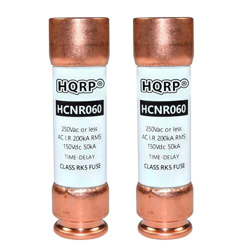 R HQRP HCNR060  
250Vac or less AC I.R 200kA RMS 150Vdc 50kA TIME-DELAY CLASS RK5 FUSE  
R HQRP HCNR060  
250Vac or less AC I.R 200kA RMS 150Vdc 50kA TIME-DELAY CLASS RK5 FUSE
