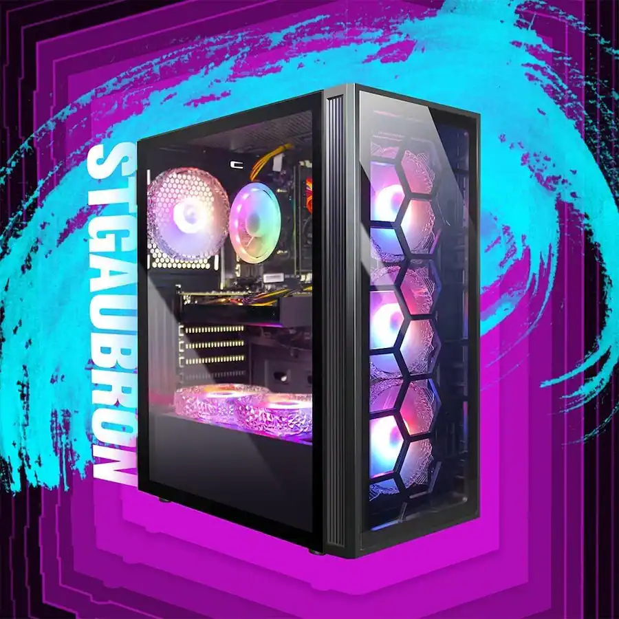 STGAubron Gaming PC Desktop, Intel Core i7 up to 3.9 GHz, GeForce RTX ...