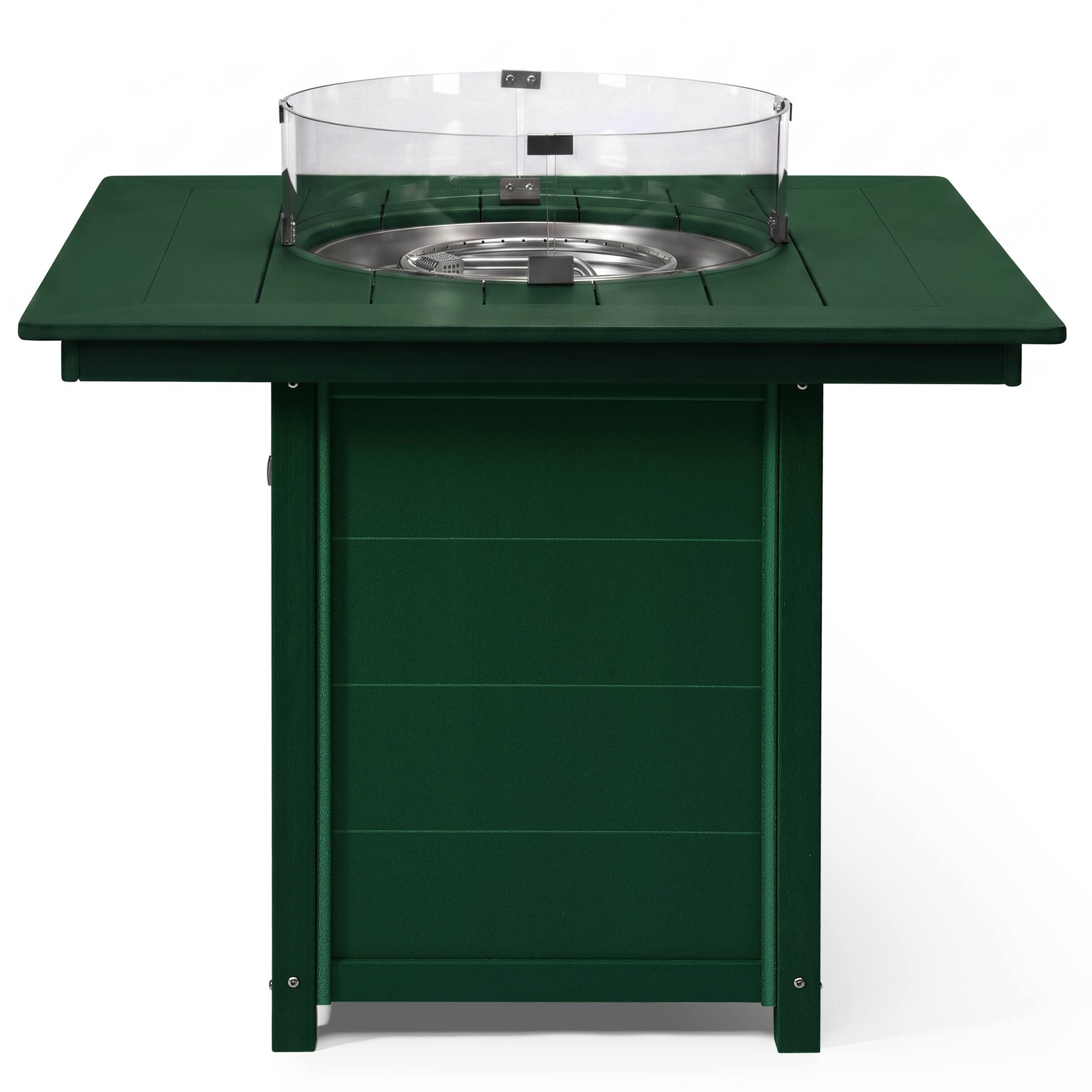 Alt View 1. WestinTrends - WestinTrends Helios 42" Modern Outdoor Patio Gas Propane Square Fire Pit Table - Dark Green.
