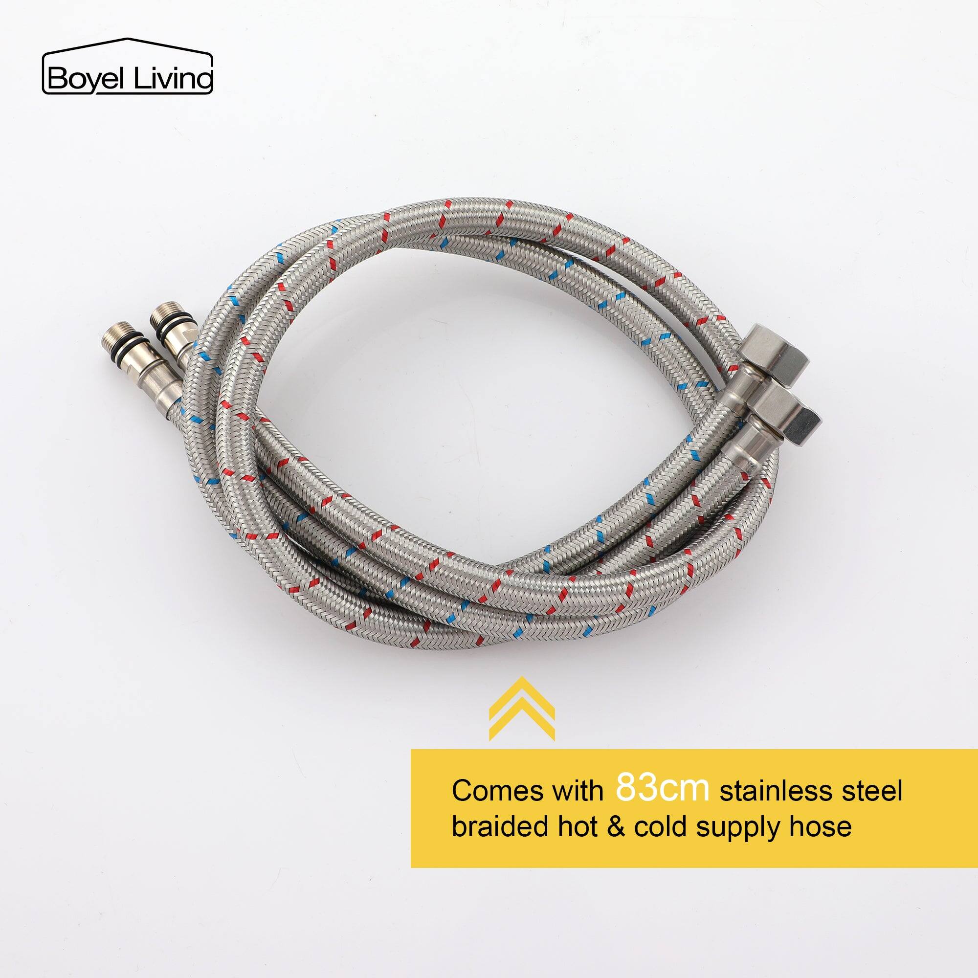 Boyel Living
Comes with 83cm stainless steel braided hot & cold supply hose