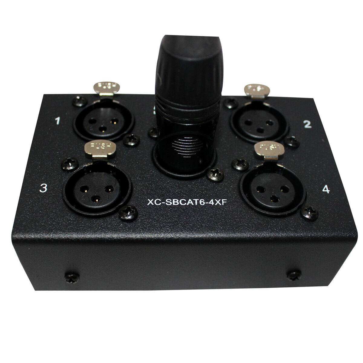 Alt View 5. ProX - ProX XC-SBCAT6-4XF 4-Channel XLR-F CAT6 Audio/DMX Portable Snake Box.