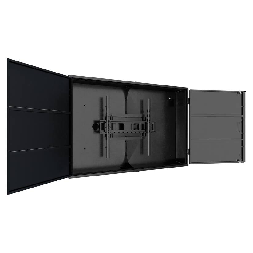 Angle. Storm Shell - Storm Shell Pro Weatherproof 55" Outdoor TV Enclosure - Black.