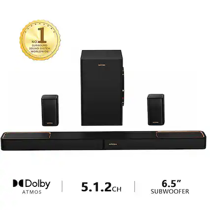NO. 1 SURROUND SOUND SYSTEM WORLDWIDE ULTIMEA - SLTIMEA Dolby ATMOS 5.1.2CH 6.5" SUBWOOFER