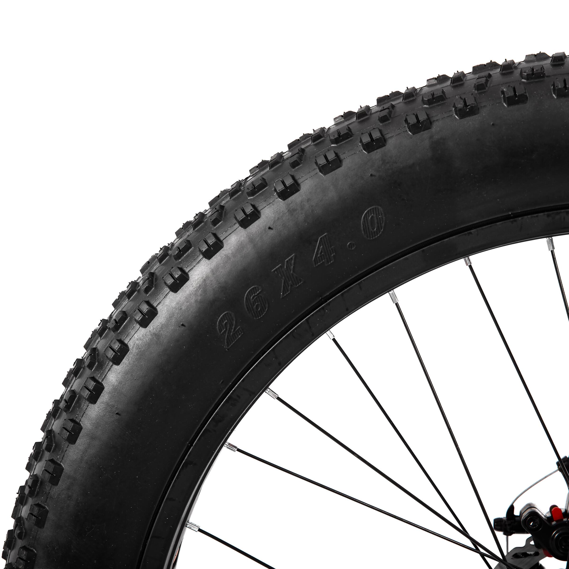 Alt View 7. HILAND - Hiland Roon 24" Fat Tire Mountain Bike - 7 Speeds - Snow Beach Bicycle - Silver - Silver.