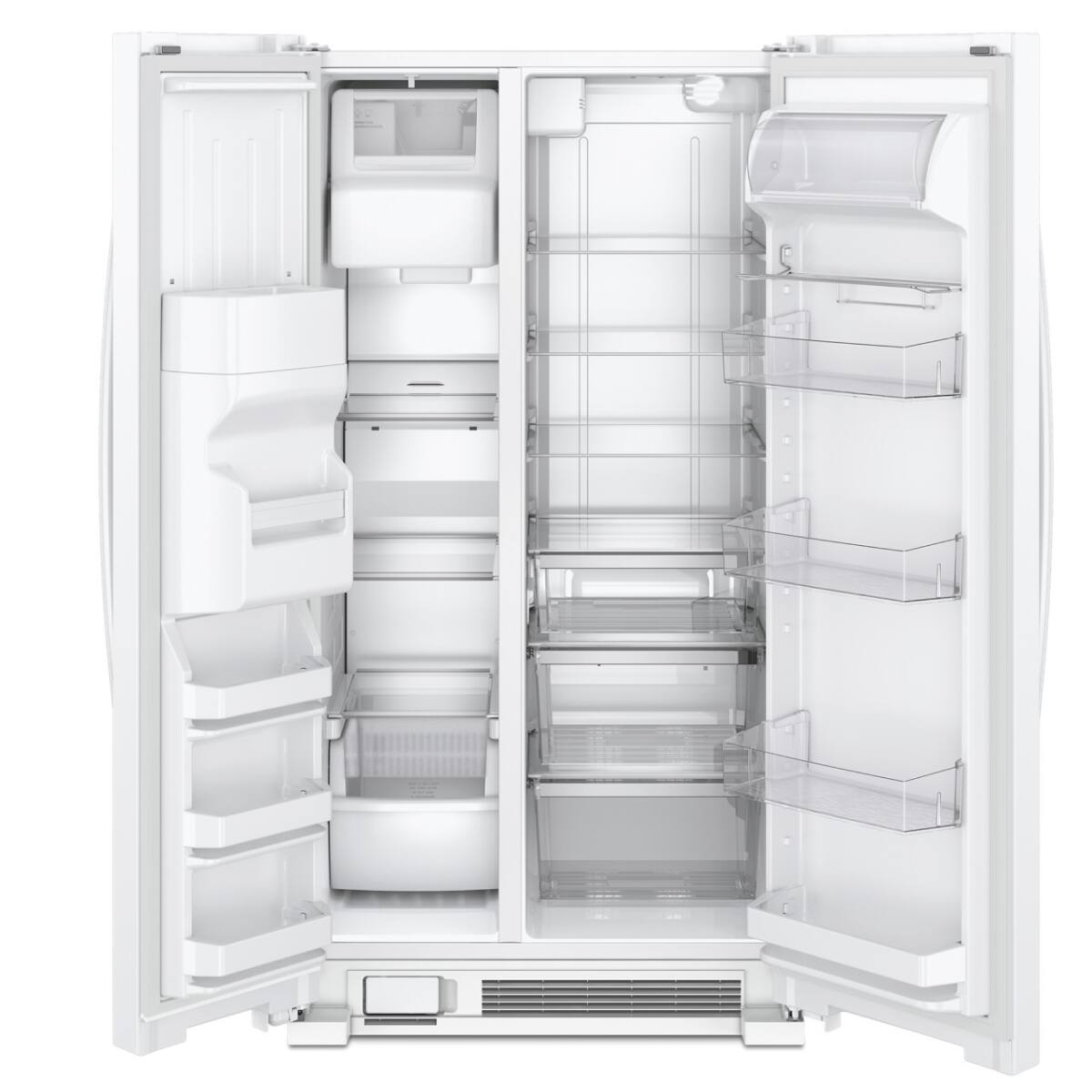 Angle. Whirlpool - Whirlpool - 36-inch Wide Side-by-Side Refrigerator - 25 cu. ft. .- White - White.