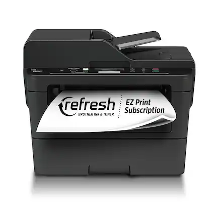 Front. Brother - DCP-L2550DW Wireless Black-and-White All-In-One Refresh Subscription Eligible Laser Printer - Black.