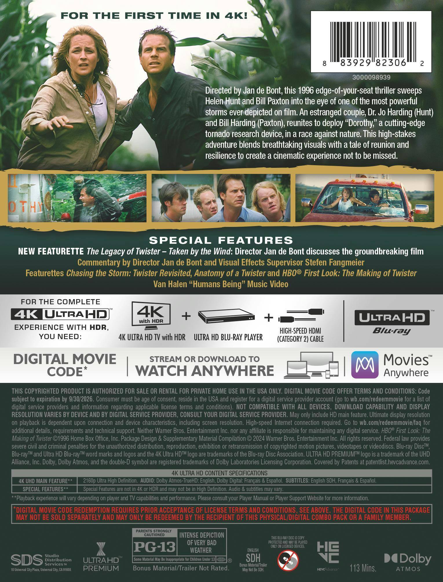 Back. Twister (Steelbook)   - 4K Blu-Ray.