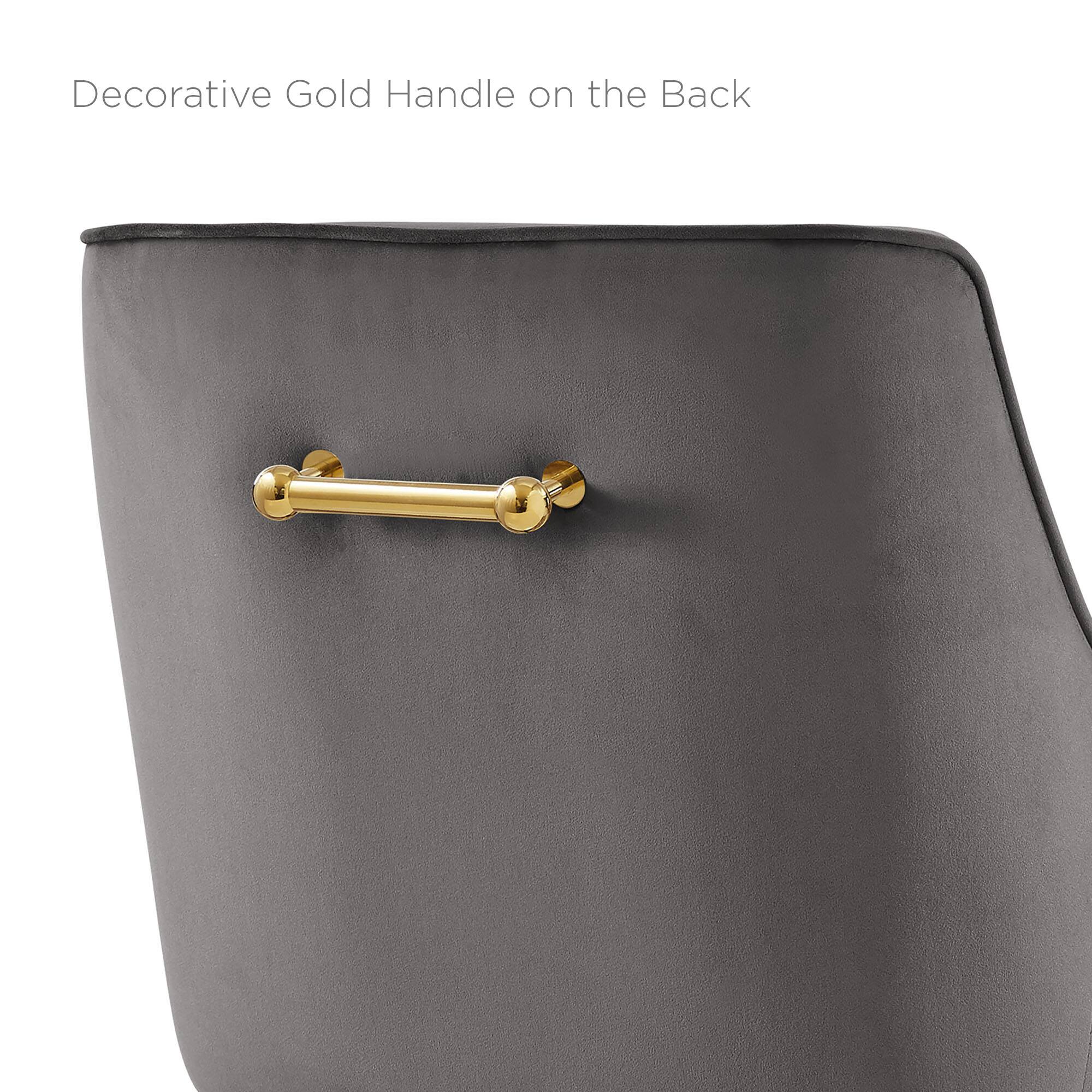 Decorative Gold Handle on the Back