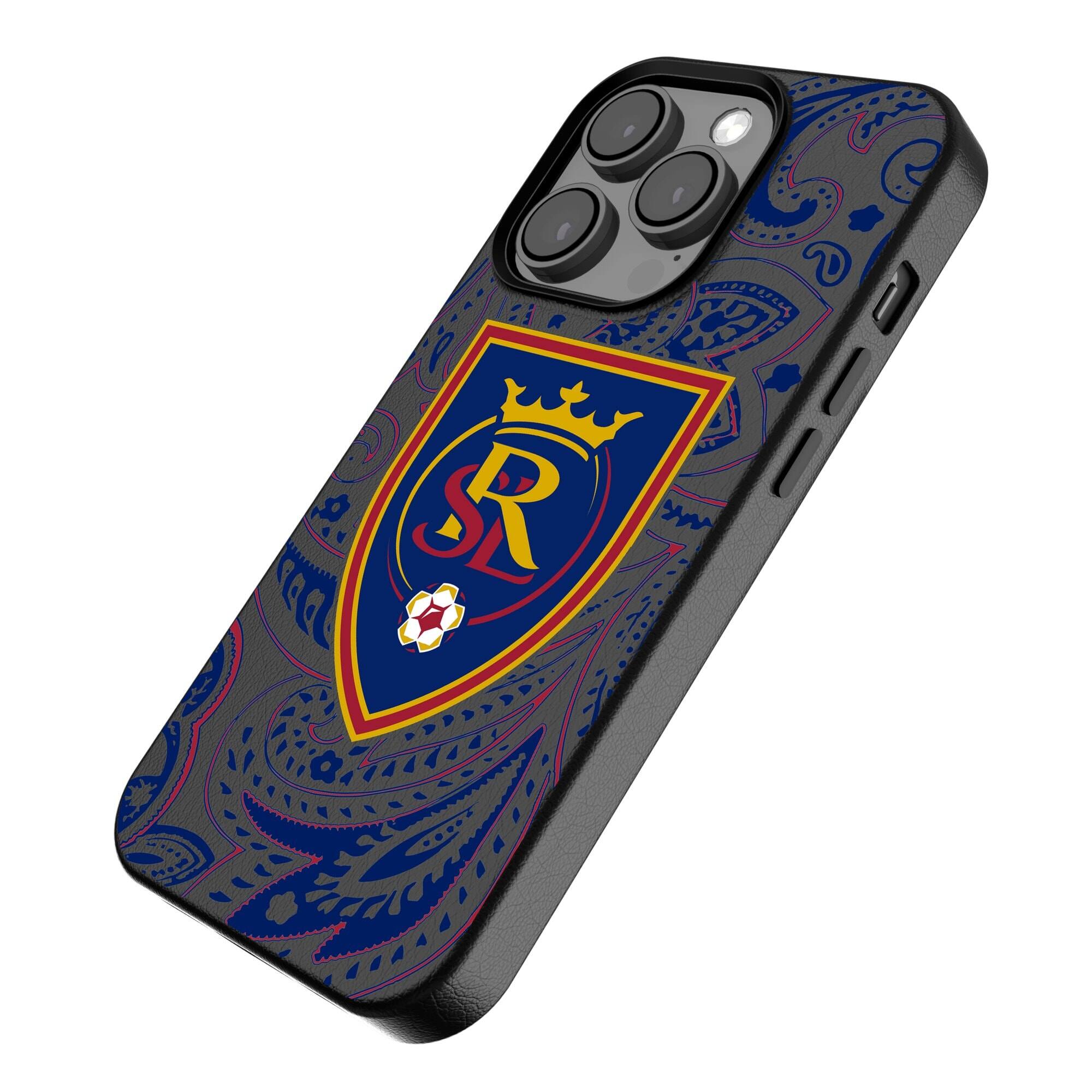 Alt View 1. Keyscaper - Black Real Salt Lake iPhone Magnetic Bump Case - 15 Plus - Black.