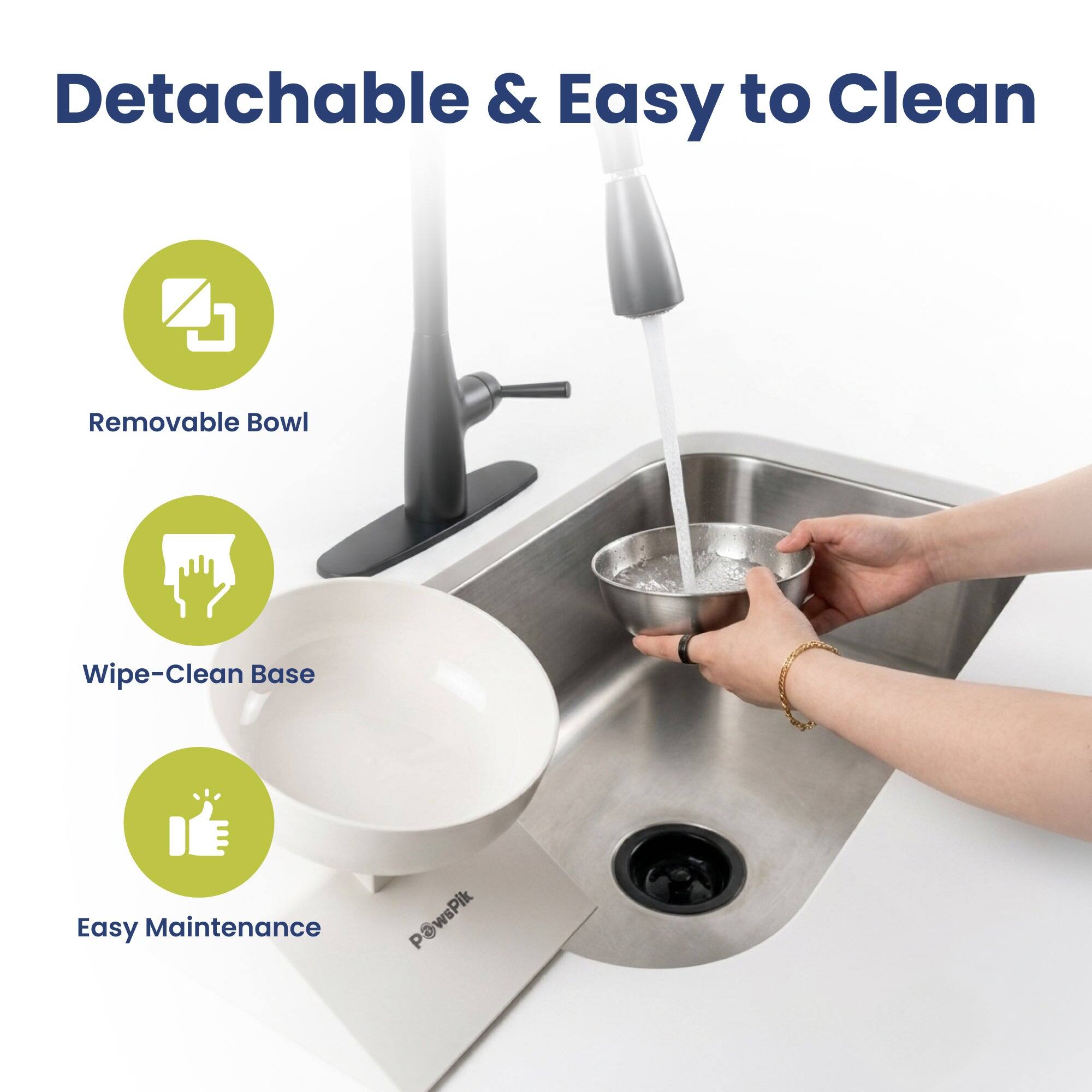 Detachable & Easy to Clean  
- Removable Bowl  
- Wipe-Clean Base  
- Easy Maintenance