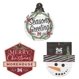 Jardine - Morehouse Maroon Tigers Ornament Bundle - White