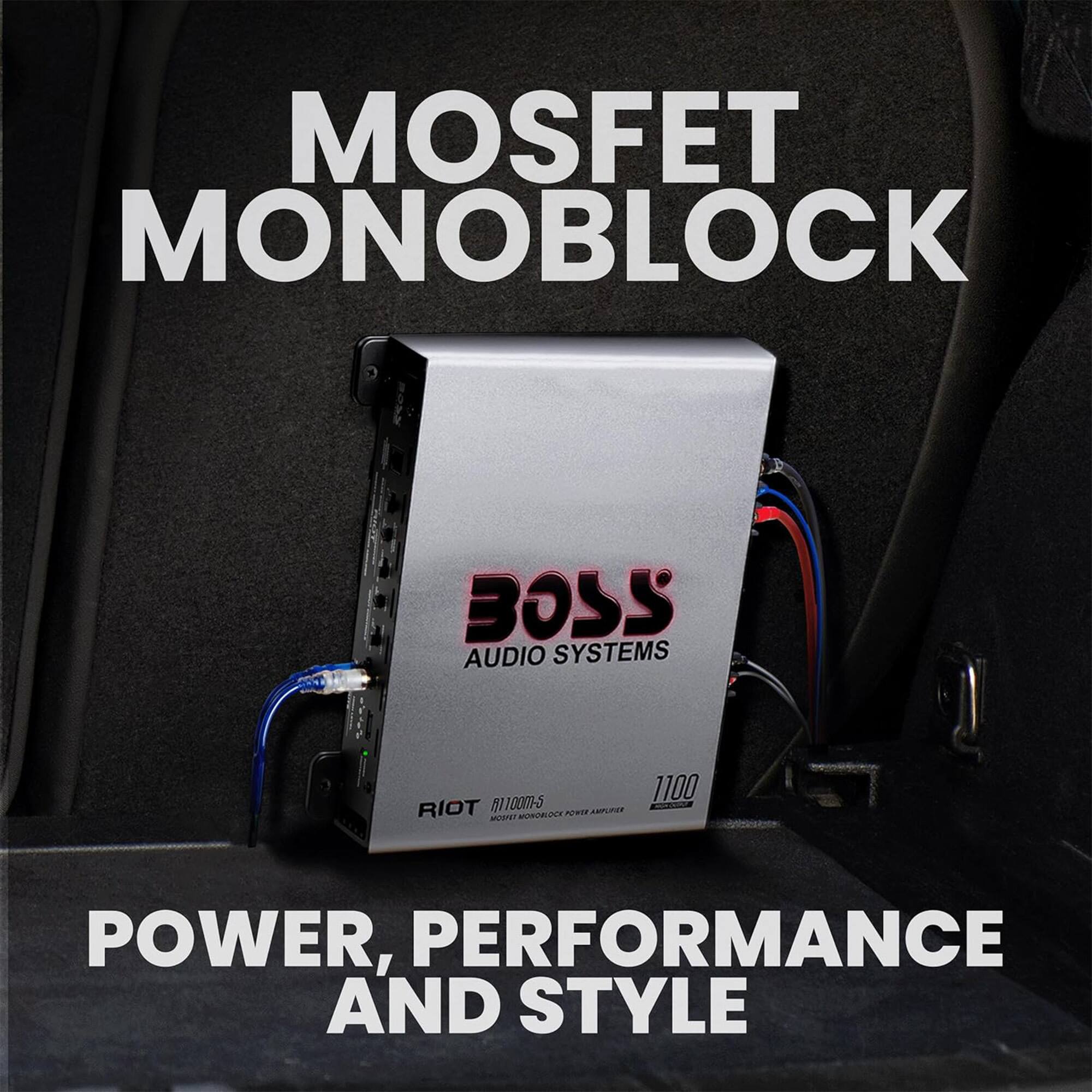 MOSFET MONOBLOCK  
BOSS AUDIO SYSTEMS  
RIOT n11000-5  
POWER, PERFORMANCE AND STYLE