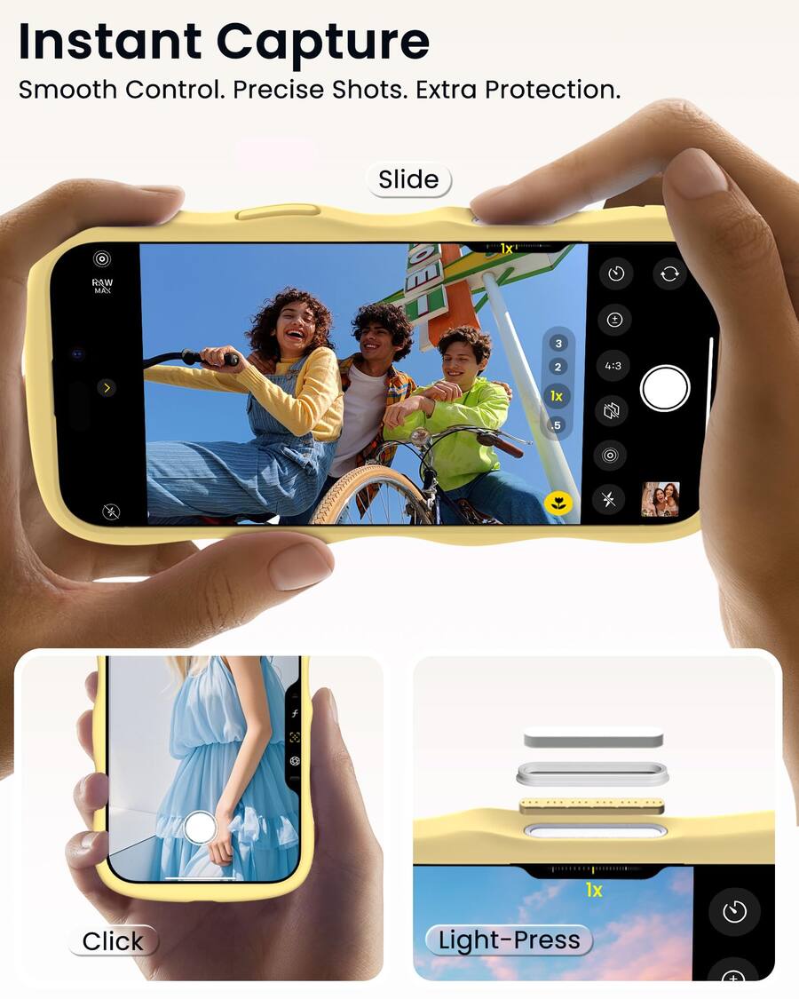 Ornarto for iPhone 17 Pro Max Case, Wavy Liquid Silicone Protection ...