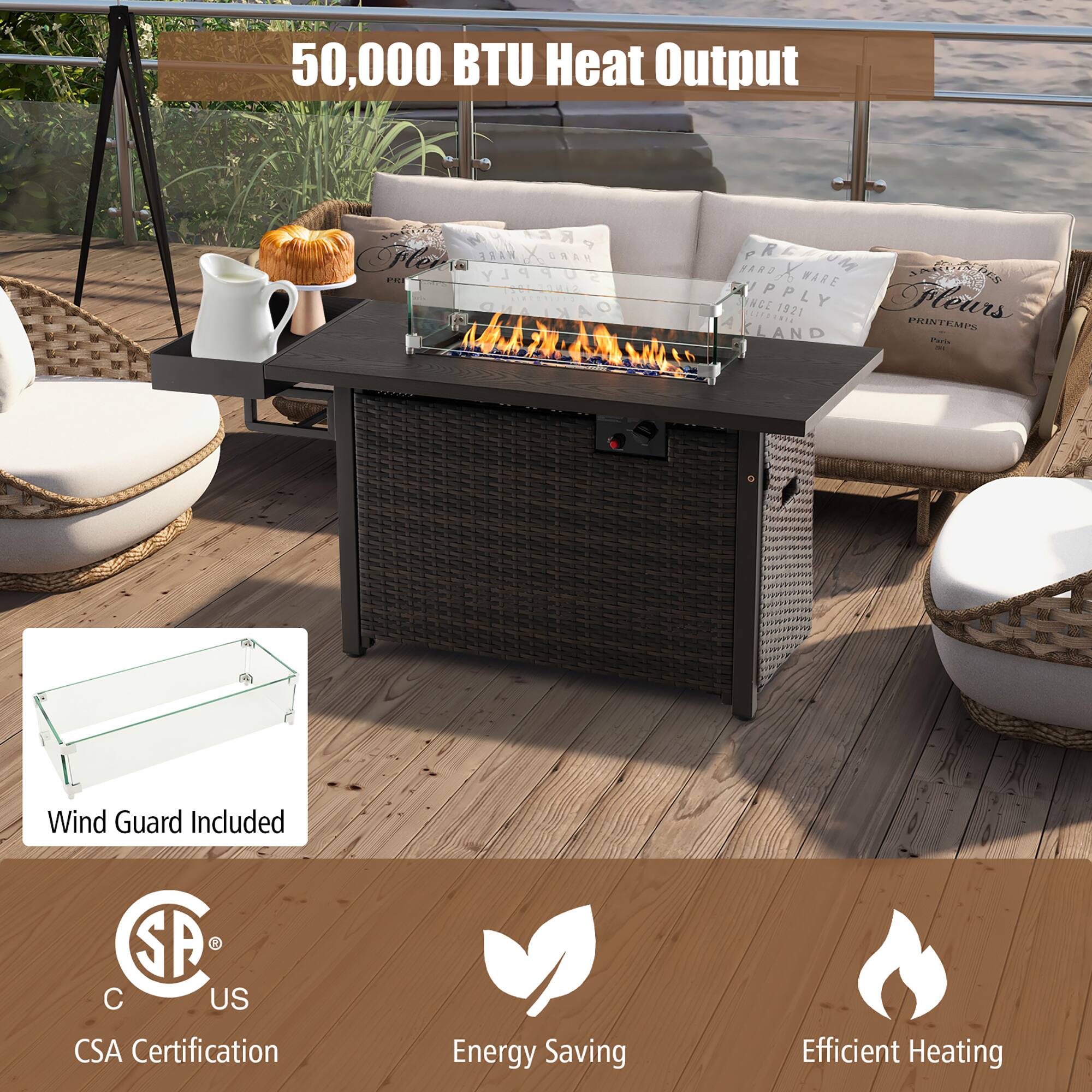 50,000 BTU Heat Output

Wind Guard Included

CSA Certification

Energy Saving

Efficient Heating