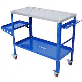 Boyel Living - 36x18 Inches Steel Mobile Workbench Cabinet 1200lb Capacity With Braking Casters - Blue