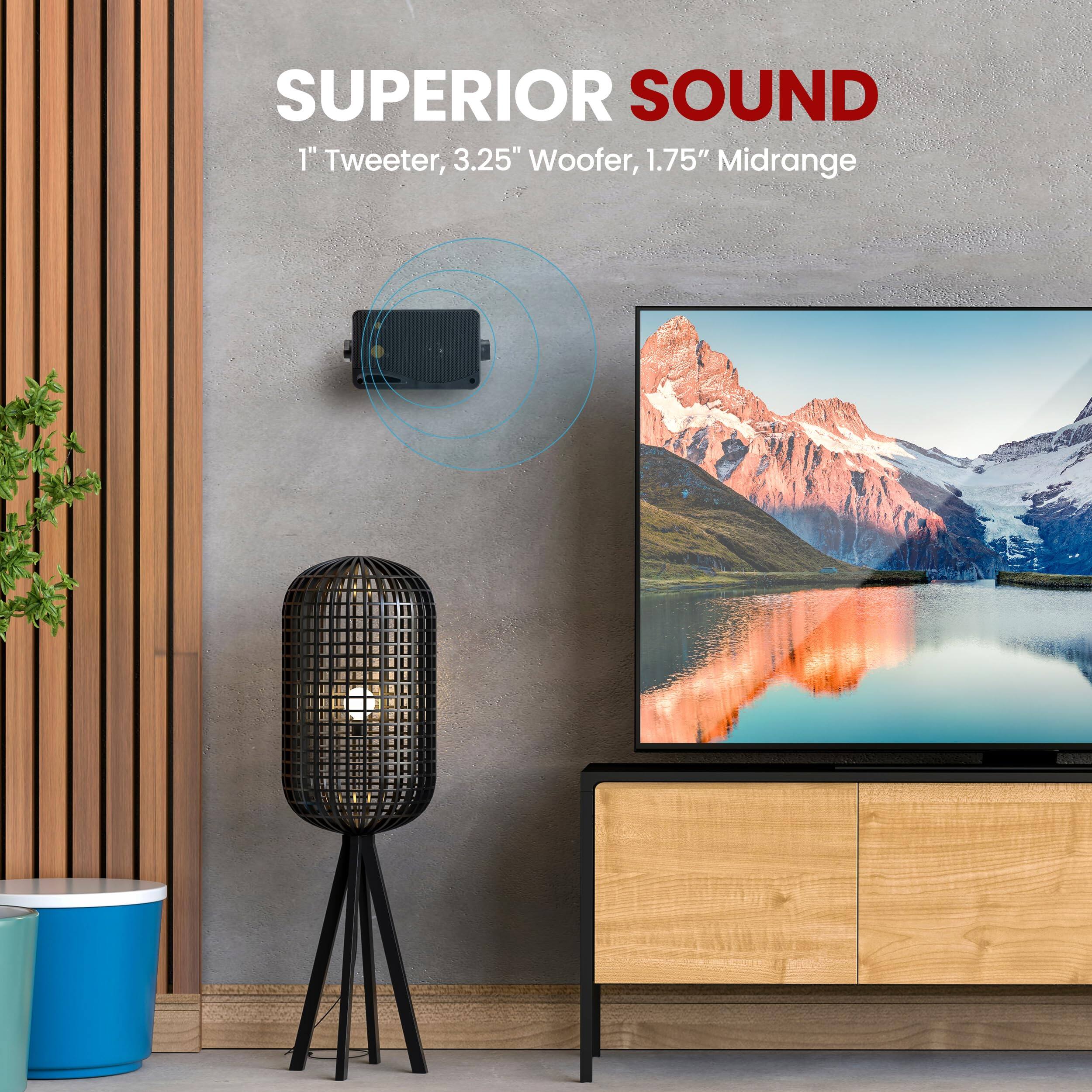 SUPERIOR SOUND  
1" Tweeter, 3.25" Woofer, 1.75" Midrange