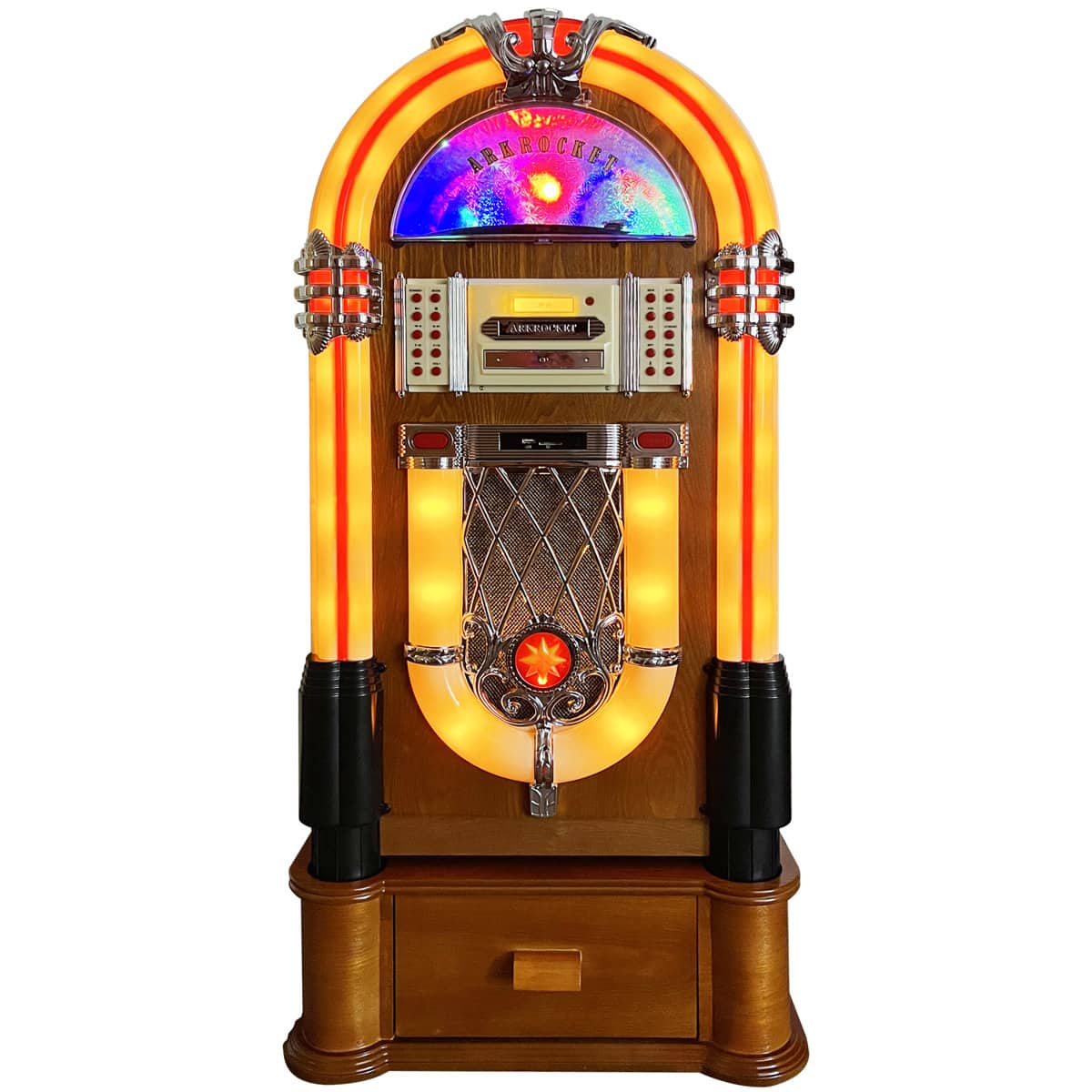 中古 SHITKATAPULT SPECIAL MUSICK FOR Arkrocket Taurus II Mid-Size Jukebox, Vinyl Record Player