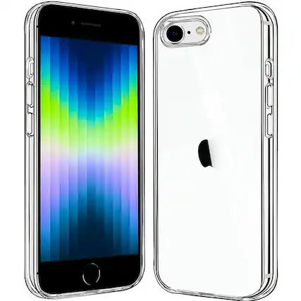 Front. Entronix - Entronix Case Compatible with iPhone 8, 7, SE - Hard Back Thick Clear - Clear.