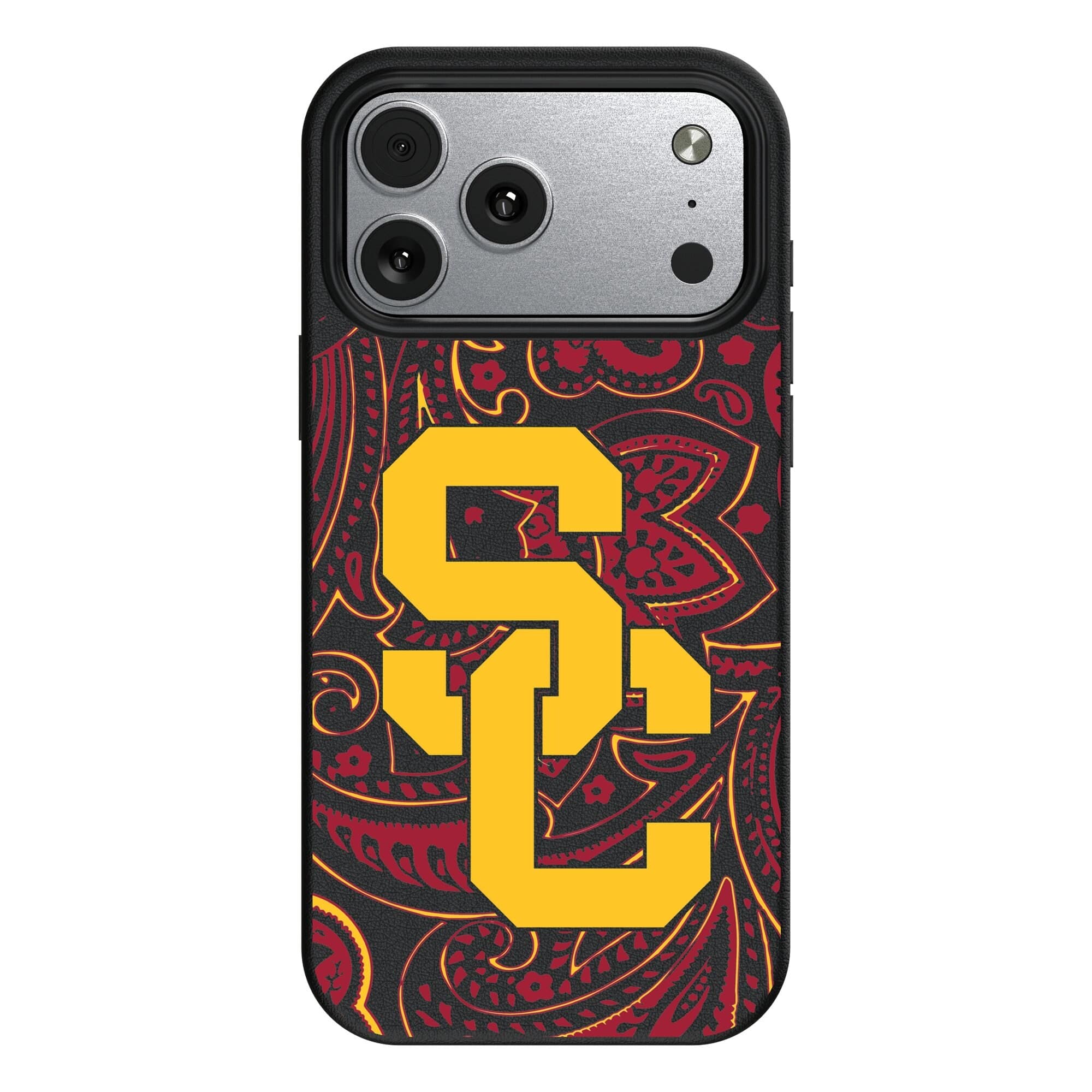 Keyscaper - NCAA - USC Trojans Paisley iPhone Magnetic Bump Case - 17 Pro Max - Black price history on PriceWatchPro