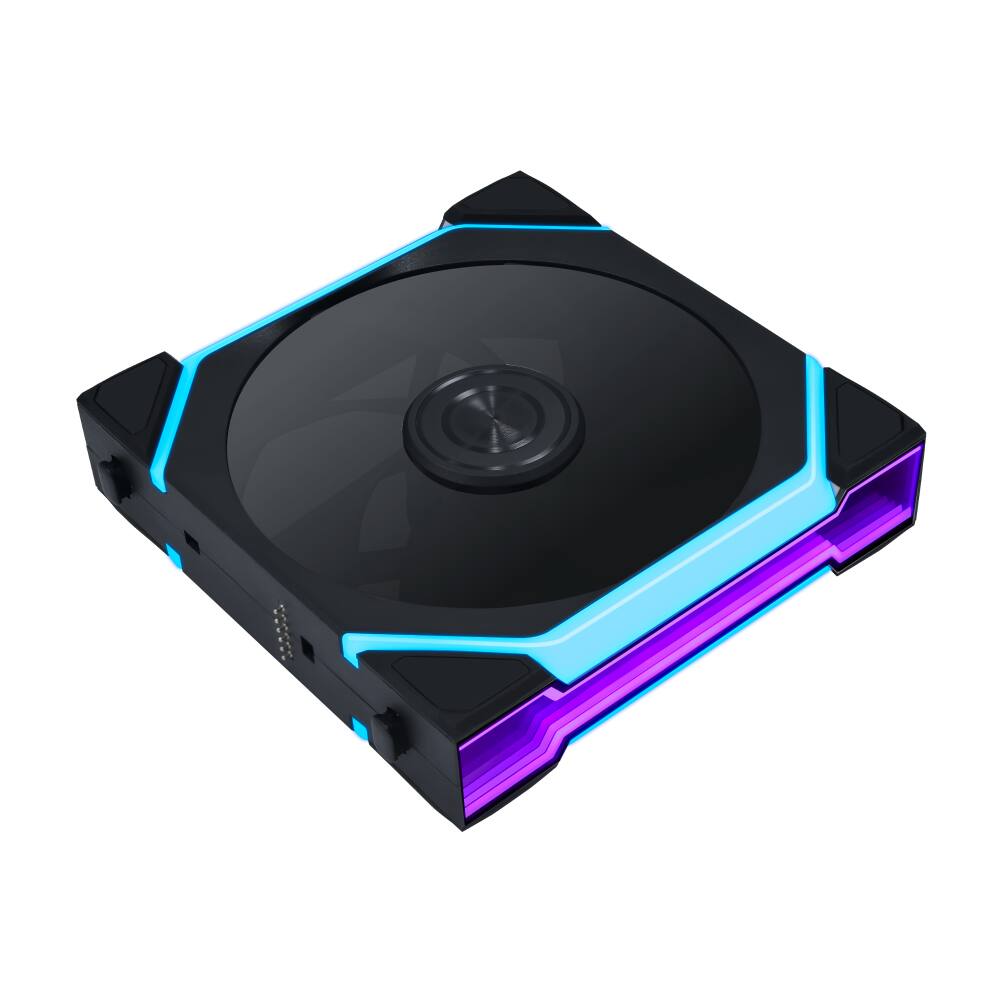 Alt View 1. Lian Li - UNI FAN SL Flex 120mm Reverse Blade ARGB Fan, Single Pack, Controller Not Included - Black (12RSL1F1B) - Black.