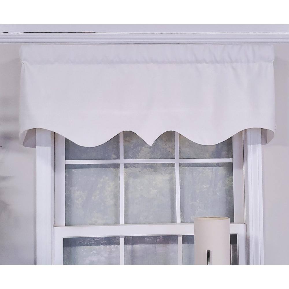 Angle. RLF Home - RLF Home Luxurious Modern Design Classic Soft Rayon Regal Style Window Valance 50" x 17" Off White - Off White.