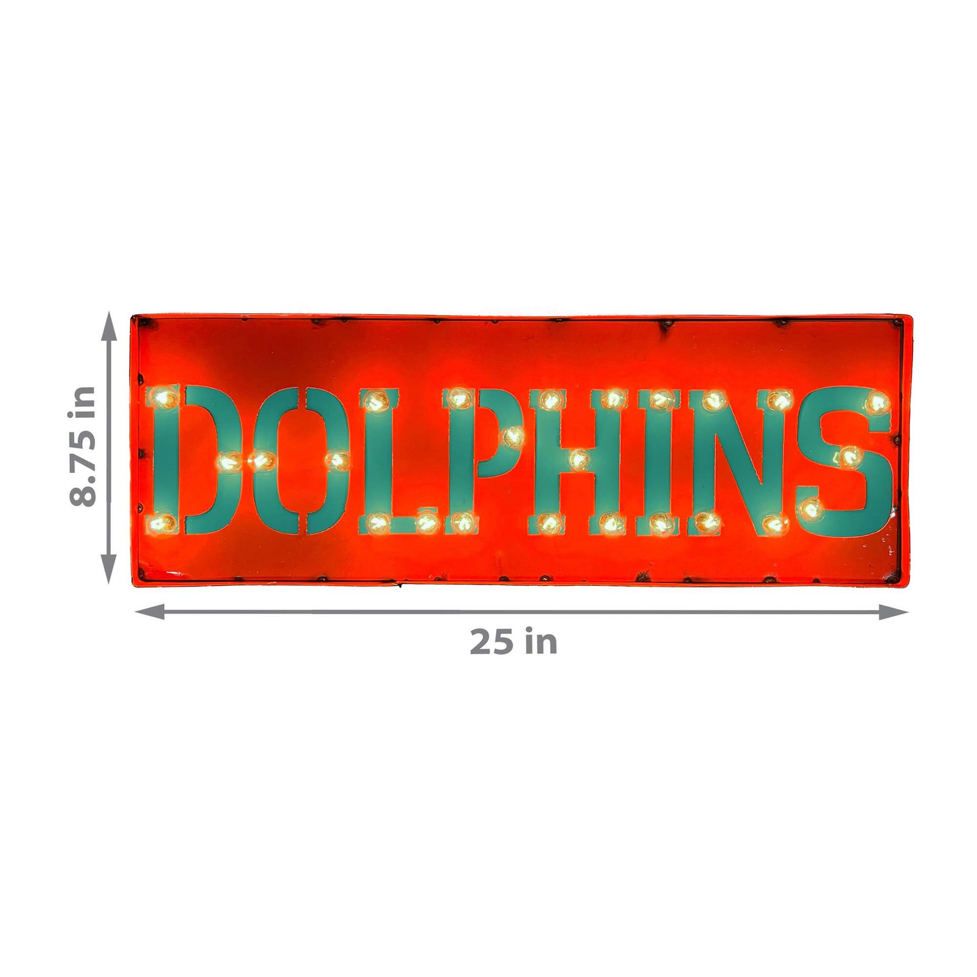DOLPHINS

8.75 in  
25 in