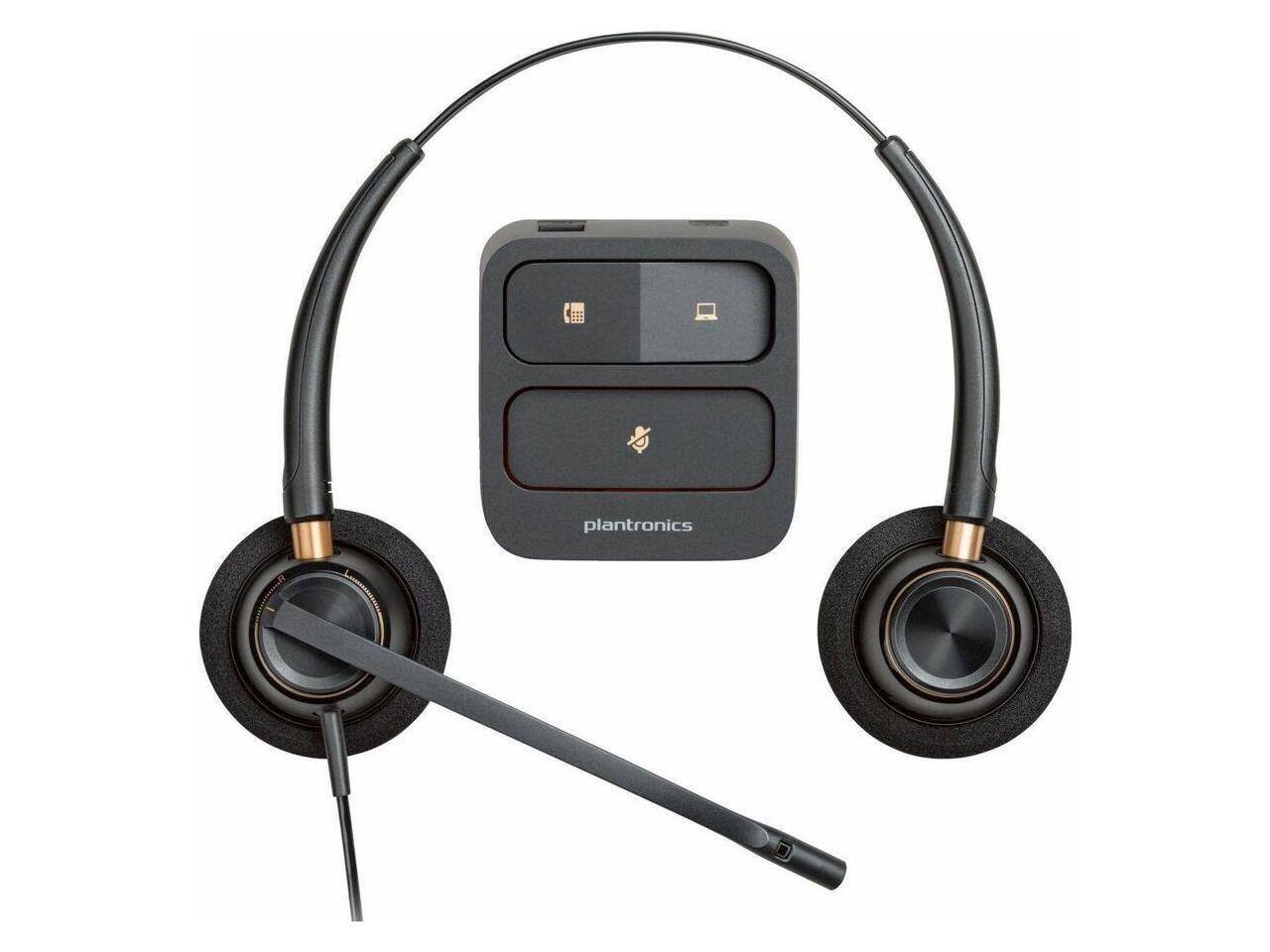 Alt View 2. Poly - Poly EncorePro 520 - Stereo Wired Headset - Noise Cancelling - 3.5mm - Over-the-head - Black.