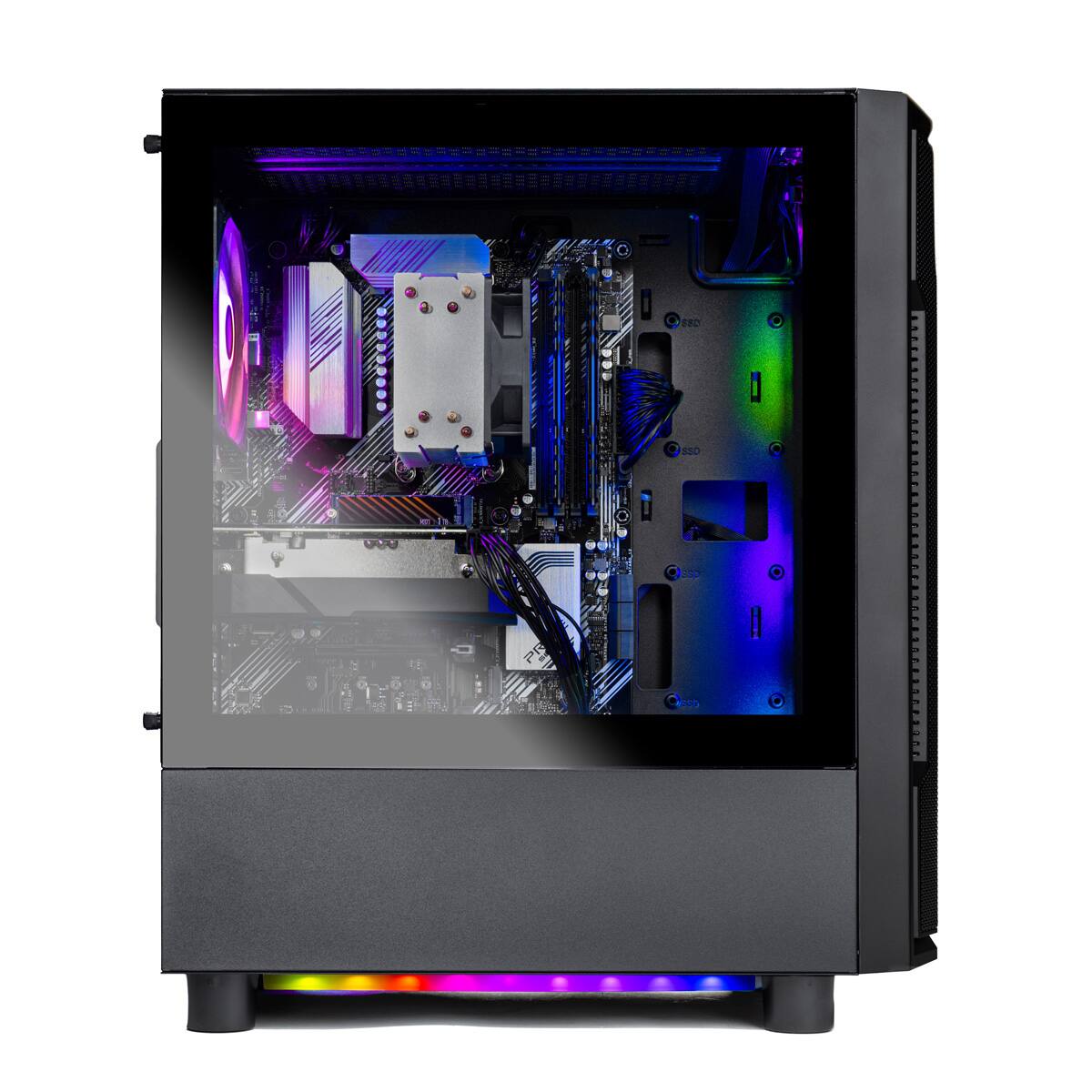 Angle. Skytech Gaming - Skytech SHADOW4 - Intel Core i5 14400F, 5060, 32GB 6000 MHz DDR5 RAM, 650W GOLD PSU - Black.