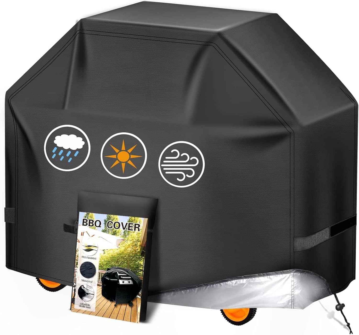 Fabibe - Grill Cover 58 Inch Bbq Gas For Outdoor Charbroil Barbecue Waterproof Anti-uv Weber Char-broil Monument Dyna-glo Nexg - Fit 28in Grddle-Double Heavy Duty