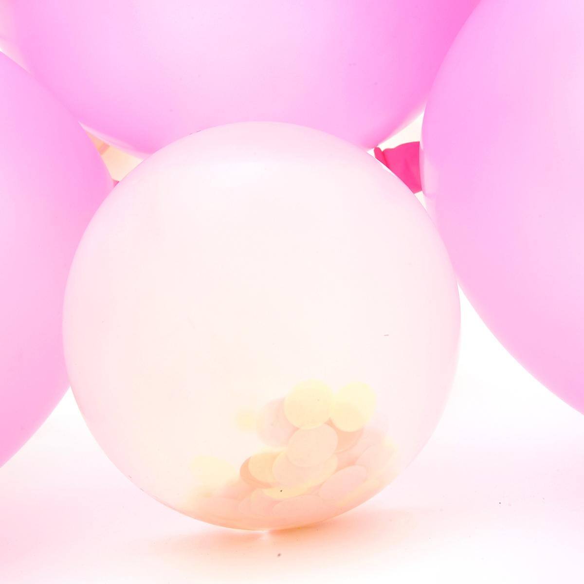 Alt View 1. JuzToys - Party Pink And White Confetti Balloon - Pink.