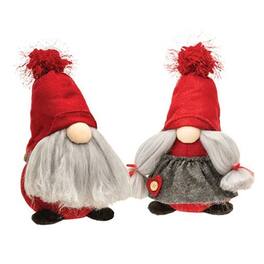 BreeBe - *Mr or Mrs Red and Grey Gnome 2 Asstd - Red, Grey