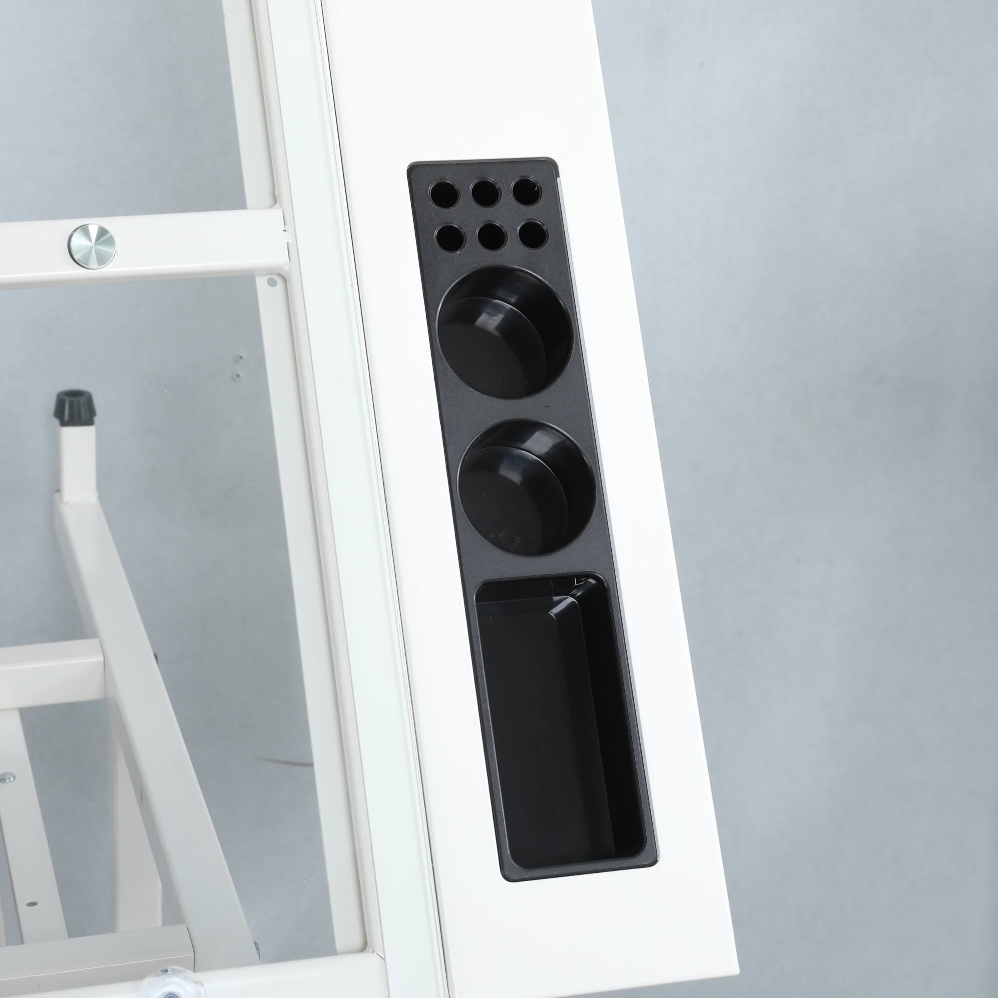 Alt View 8. GOODSILO - Adjustable Tempered Glass Drafting Table with Stool - Height and Angle Adjustable Workspace for Artists and Designers - White.