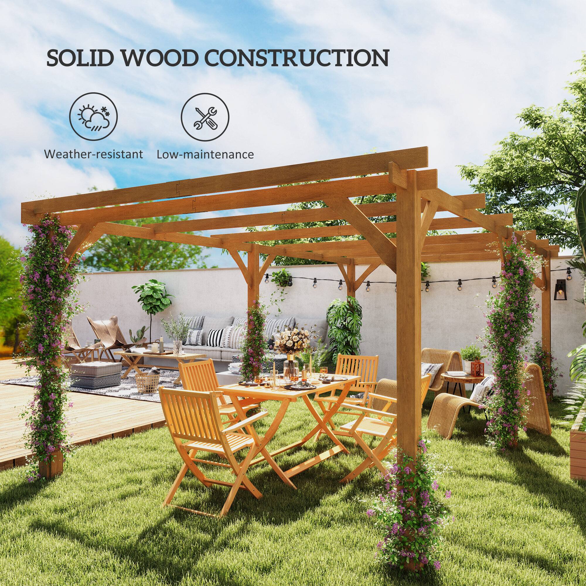 SOLID WOOD CONSTRUCTION

Weather-resistant Low-maintenance