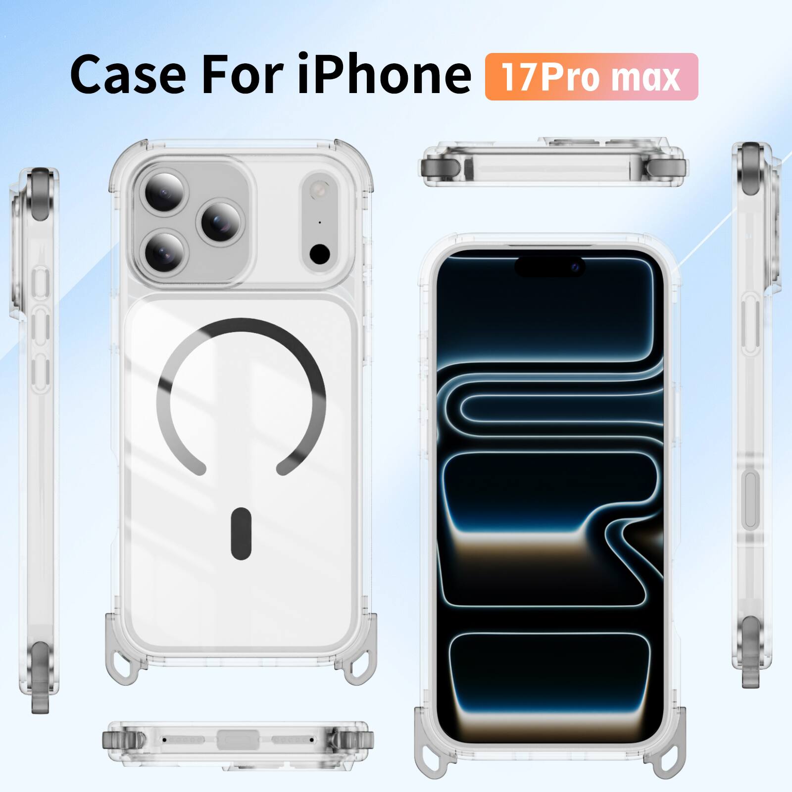 Dteck Magnetic Case for Apple iPhone 17 Pro Max with Crossbody Strap ...